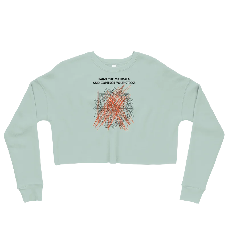 Paint The Mandala Graphic Crop Sweatshirt Hoodie with Hidden Zipper Minimalist Clean Paint The Mandala Graphic Crop Sweatshirt Hoodie with Hidden Zipper Minimalist Clean