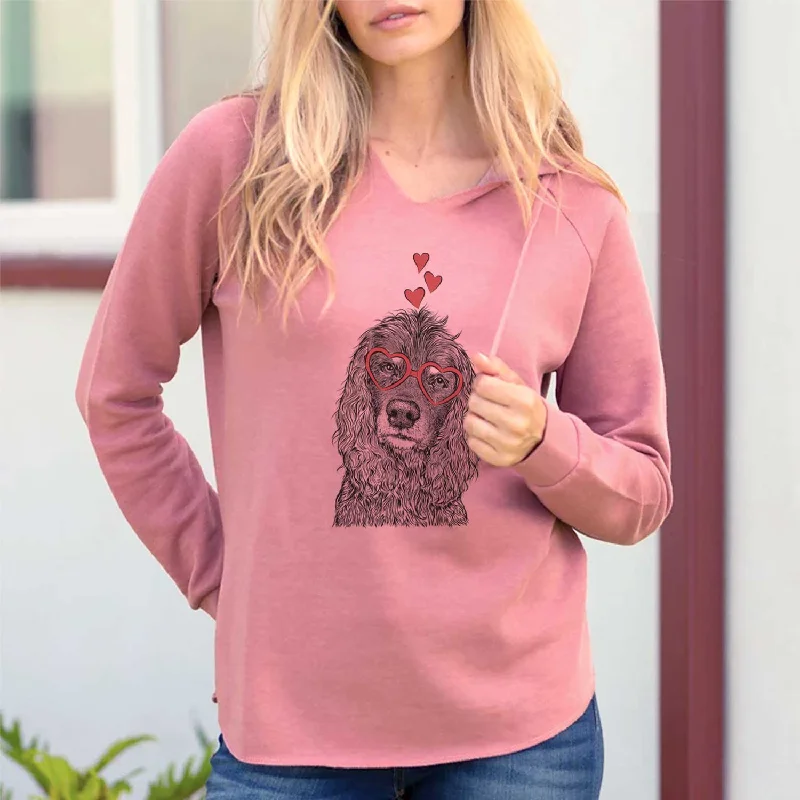 Valentine Marley Boy the American Cocker Spaniel - Cali Wave Hooded Sweatshirt Hoodie with Print Artistic Unique Valentine Marley Boy the American Cocker Spaniel - Cali Wave Hooded Sweatshirt Hoodie with Print Artistic Unique