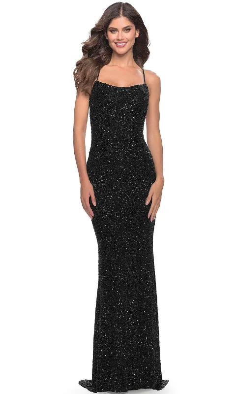 La Femme 31027 - Sequin Dress Tunics Bridal satin