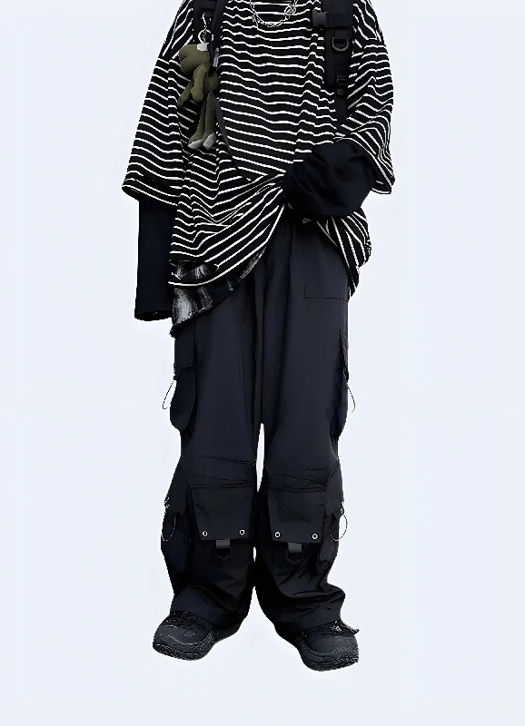 Techwear Cargo Pants Women Fashionable Sporty Pants