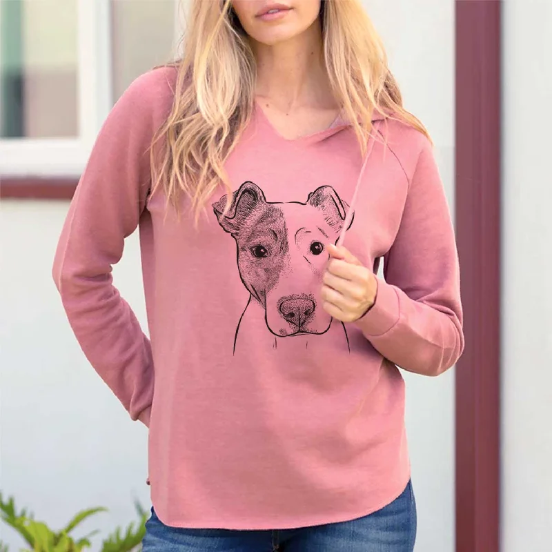 Manchi the Pitbull Mix - Cali Wave Hooded Sweatshirt Hoodie with Embroidery Detailed Premium Manchi the Pitbull Mix - Cali Wave Hooded Sweatshirt Hoodie with Embroidery Detailed Premium