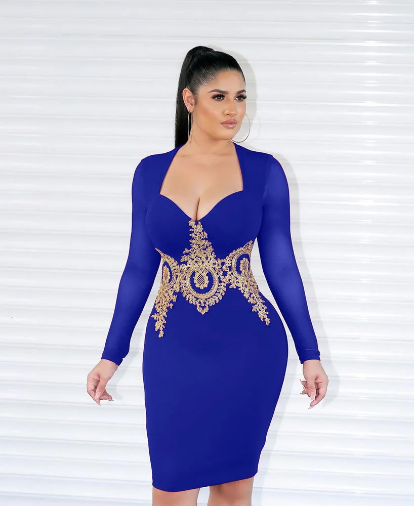 OKAYOASIS Office Lady V-neck Long Sleeve Bodycon Appliques Peplum Dress Elegant Blue Party Dress Vestdos Turtleneck Warm Winter OKAYOASIS Office Lady V-neck Long Sleeve Bodycon Appliques Peplum Dress Elegant Blue Party Dress Vestdos Turtleneck Warm Winter