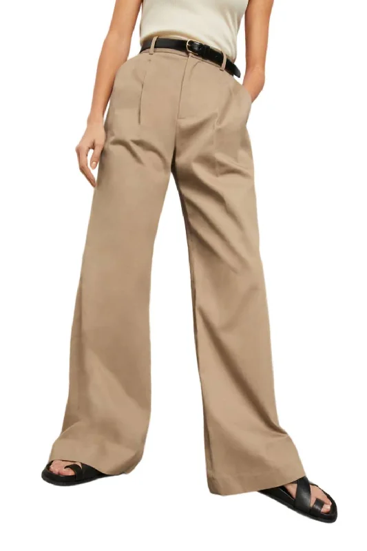 Flavie Pant In Sand Chic Slim Fit Pants
