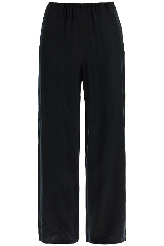 black high-waisted loose modal pants 241 WRB1101 FB0080 BLACK Comfy Athletic Pants