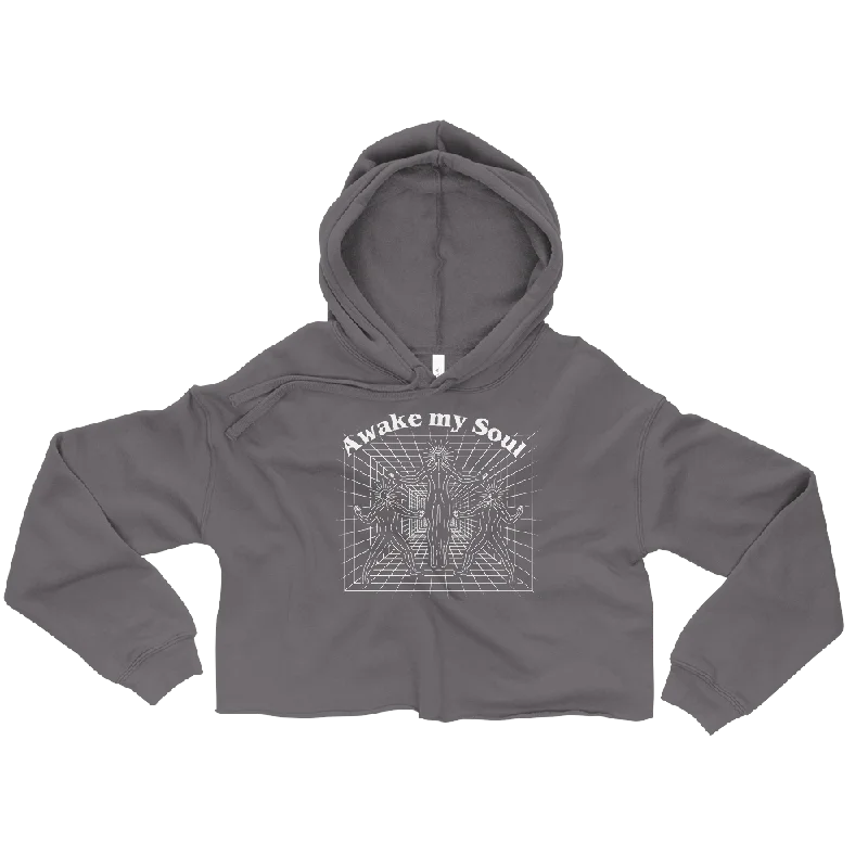 Awake My Soul Graphic Crop Hoodie Hoodie with Back Slit Movement Comfort