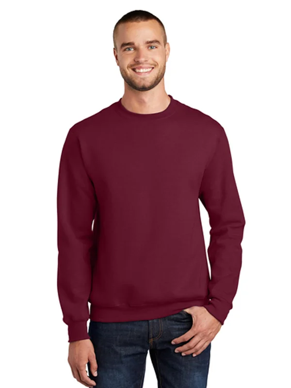Men's Essential Fleece Crewneck Sweatshirt Hoodie with Fur Luxurious Winter