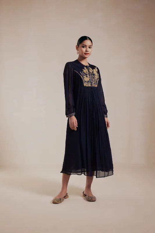 Blue Georgette Dress(1) Tunics Leisure comfortable