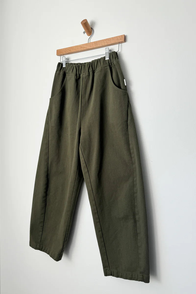 Le Bon Shoppe Arc Pants Olive Fashionable Tapered Leg Pants