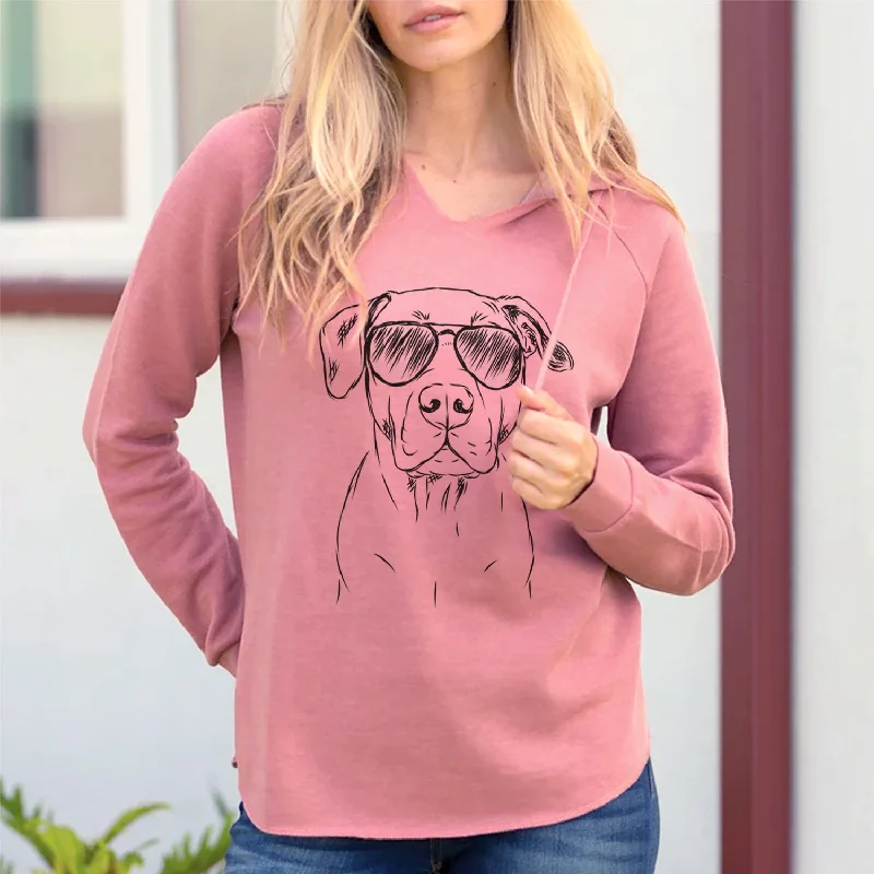 Aviator Kadin the Pitbull - Cali Wave Hooded Sweatshirt Hoodie with Drop Shoulder Relaxed Streetwear Aviator Kadin the Pitbull - Cali Wave Hooded Sweatshirt Hoodie with Drop Shoulder Relaxed Streetwear