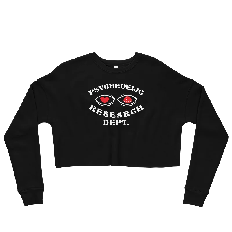 Research Dept. Graphic Crop Sweatshirt Hoodie with Turtle Neck Cozy Winter