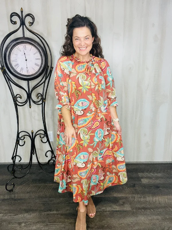 Paisley Power Dress Tunics Designer luxury