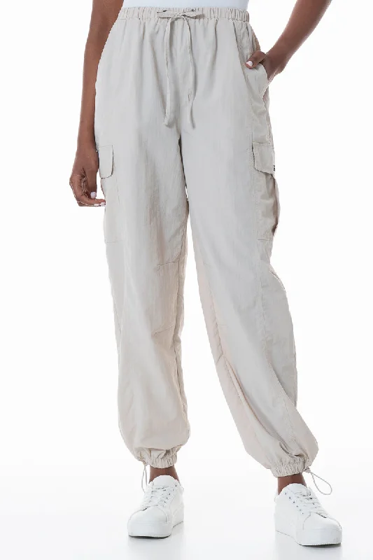 Parachute Pants _ 151980 _ Stone Elegant Palazzo Trousers
