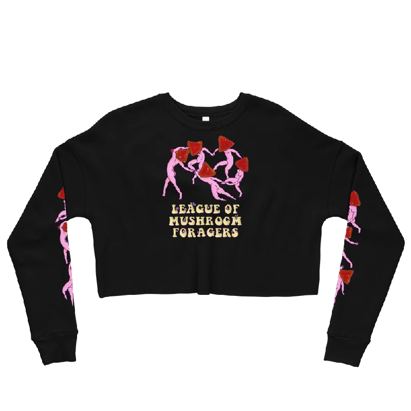 League of Mushroom Graphic Crop Sweatshirt Hoodie Crop Top Short Trendy