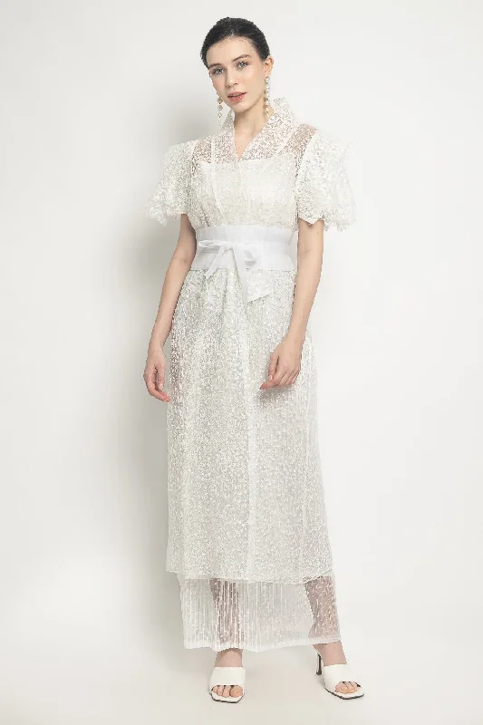 Naoki Obi Dress in Broken White Tunics Sophisticated sleek