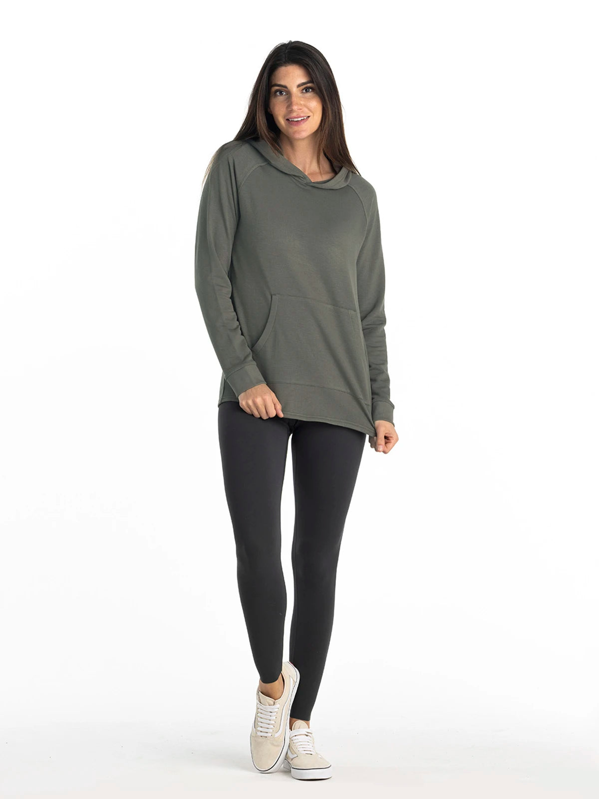 Women's Bamboo Lightweight Fleece Hoodie - Fatigue Hoodie with Hidden Zipper Minimalist Clean Women's Bamboo Lightweight Fleece Hoodie - Fatigue Hoodie with Hidden Zipper Minimalist Clean
