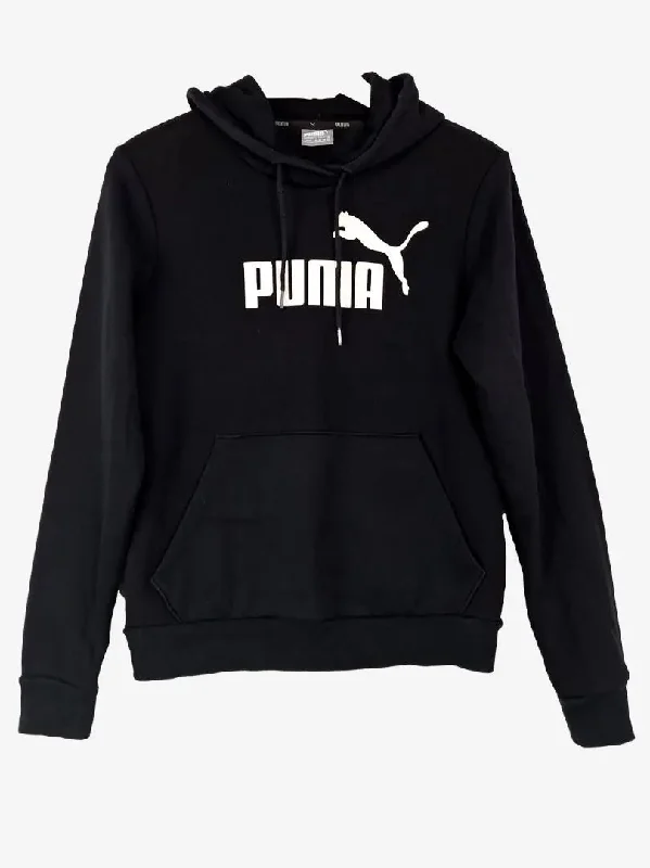 Puma Essential Logo Hoodie Size 12 Hoodie with Thumb Holes Functional Cozy