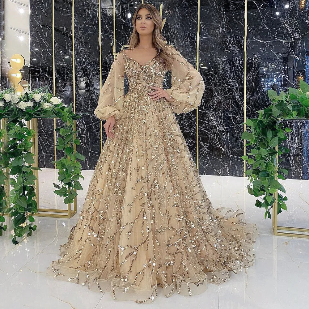 Hot Selling 2024 Elegant Dress V Neck Sequined Skirt Puff Sleeve Backless Sexy Tight Skirt Ladies Evening Party Dress Tunics Review highly Hot Selling 2024 Elegant Dress V Neck Sequined Skirt Puff Sleeve Backless Sexy Tight Skirt Ladies Evening Party Dress Tunics Review highly