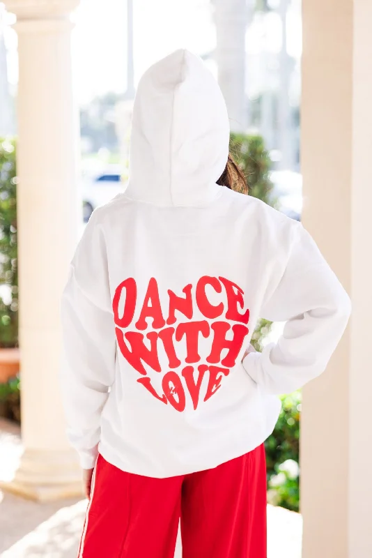 DANCE WITH LOVE ADULT HOODIE Hoodie with Belted Waist Structured Tailored