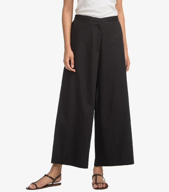 Black cotton poplin pant Comfortable Jogger Trousers