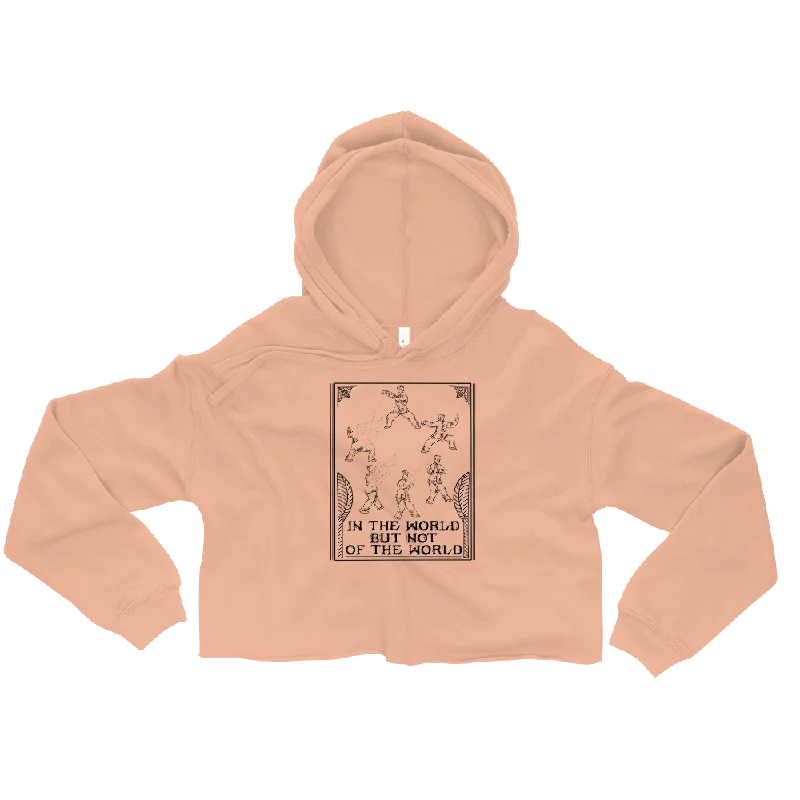 In The World But Not Of The World Graphic Crop Hoodie Hoodie with Oversized Fit Loose Comfortable In The World But Not Of The World Graphic Crop Hoodie Hoodie with Oversized Fit Loose Comfortable