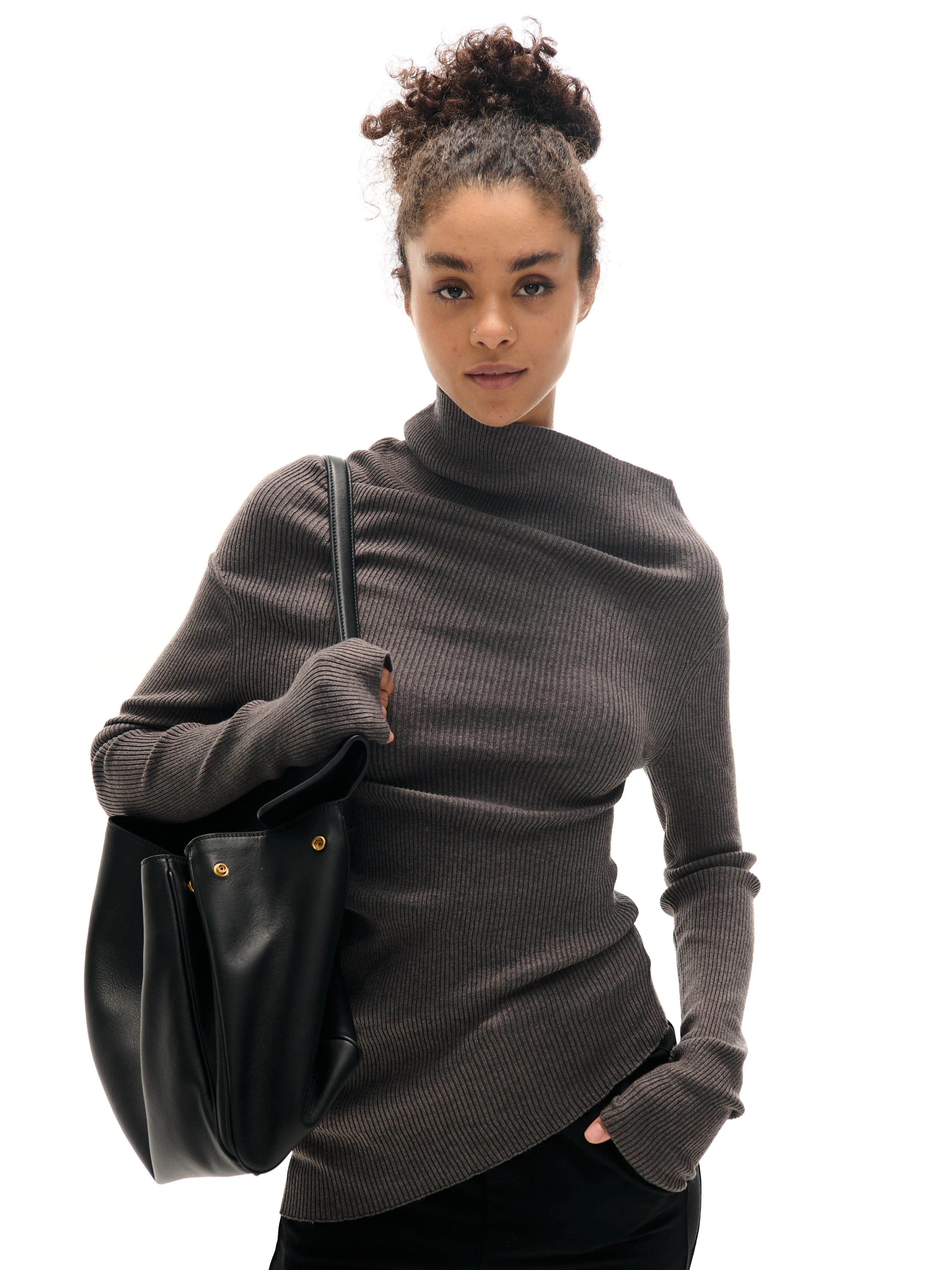 Wrap Luxe Sweater Glossy Satin Silk