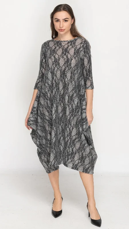 Boho Sweater Knit Dress Modern Contemporary Chic