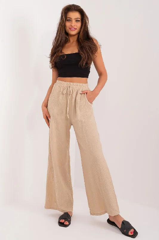 Women trousers Italy Moda Trousers Low Rise Relaxed