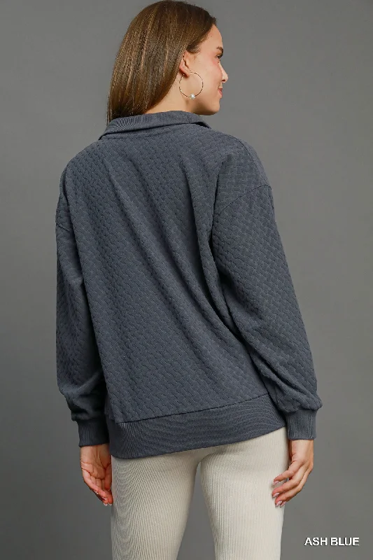 UMGEE Texted Pullover Top Spaghetti Sleeve Top