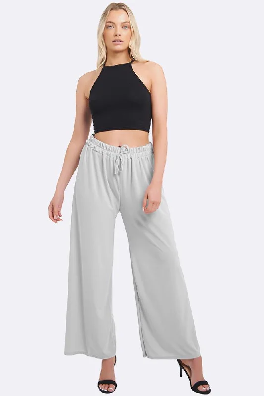 Italian Drawstring Jogger Style Trousers Trousers High Rise Slim Fit