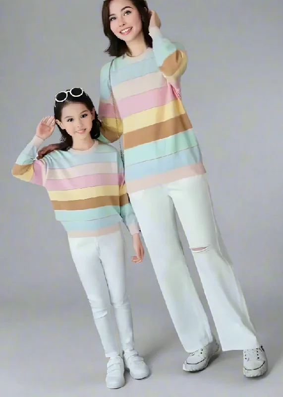 Mother-Daughter Trendy Knitted Sweater Style for Fall Faux Fur Fabric Real Fur Fabric Shearling Fabric Mother-Daughter Trendy Knitted Sweater Style for Fall Faux Fur Fabric Real Fur Fabric Shearling Fabric