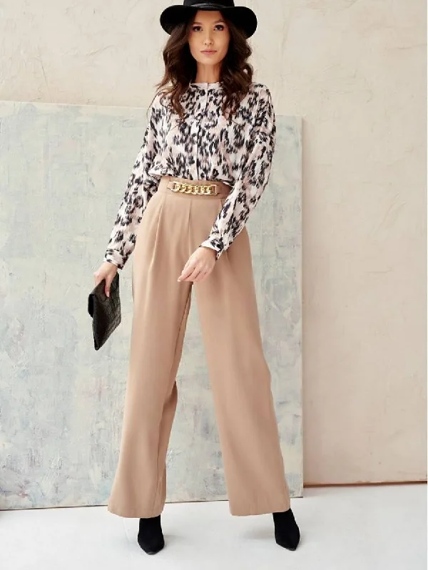 Women trousers Roco Fashion Trousers High Rise Slim Fit