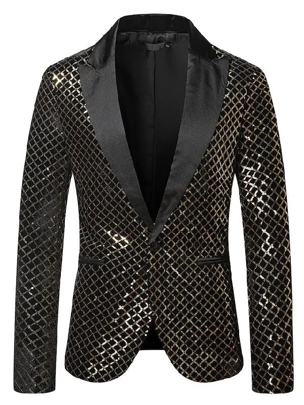 Men's Tailored Fit Single Breasted One-button Disco Jacket Fleece Jacket Down Jacket Parka Men's Tailored Fit Single Breasted One-button Disco Jacket Fleece Jacket Down Jacket Parka