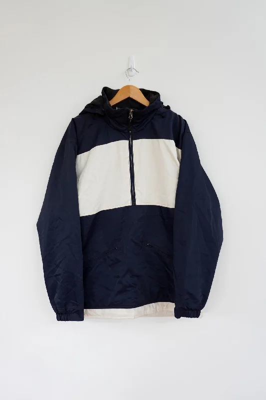 White & Navy Vintage Ski Jacket Rayon Jacket Velvet Jacket Corduroy Jacket