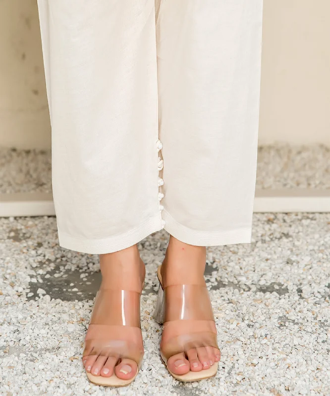 Off white basic Trouser - LTE 445 Trousers Cargo Utility