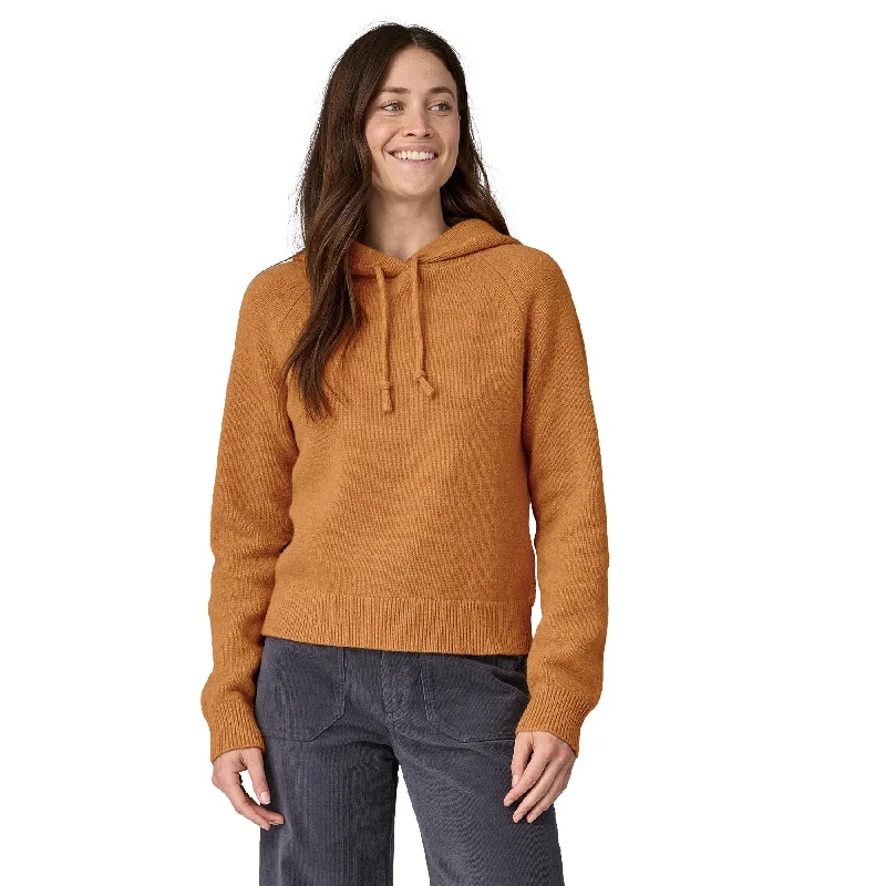 Women's Recycled Wool-Blend Hooded Pullover Sweater Fleece Warm Pullover