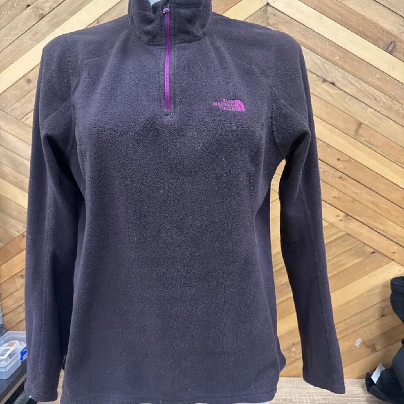 The North Face - Women's 1/4-Zip Glacier Fleece Pullover - MSRP $95: Dark Purple/Pink-women-MD Alpaca Blend Soft