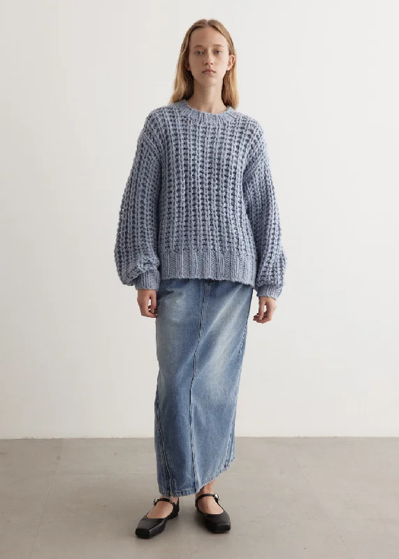 Hand Knit Sweater Boxy Sweater Fitted Sweater A-Line