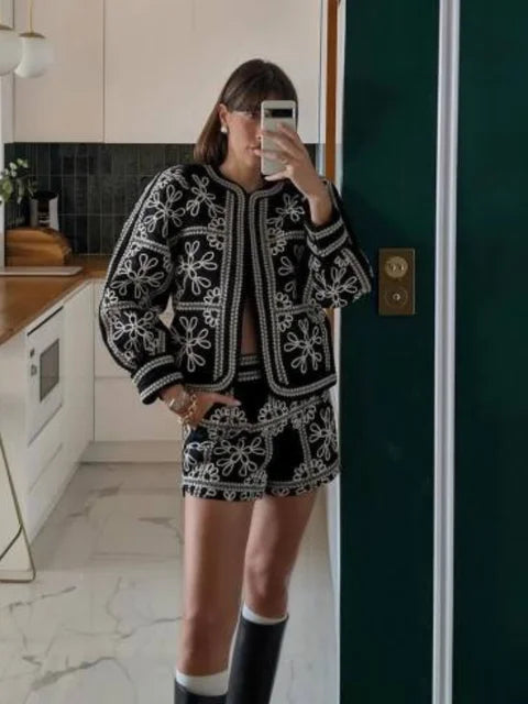 Black Shorts Sets