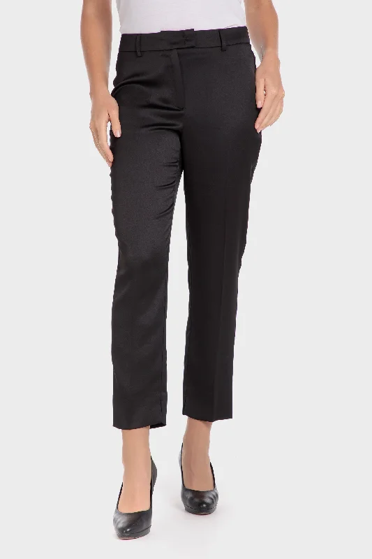 Black trousers Trousers Print Floral