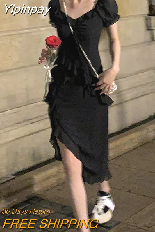 Black midi dress