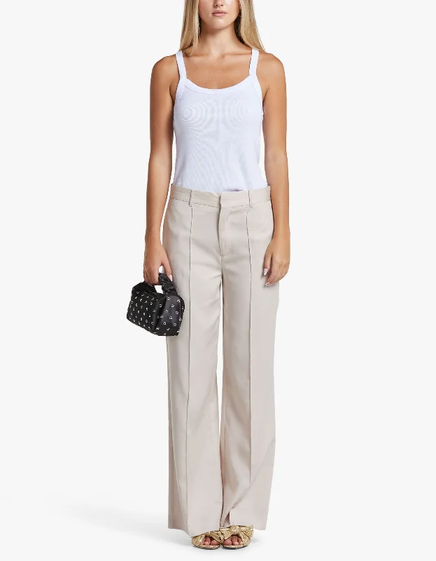 Chania Flared Trousers - Enoki Mushroom Trousers Party Sparkling