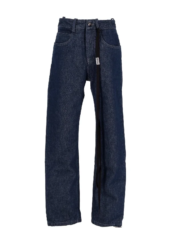 HERME 5-POCKETS SLIM FIT CROPPED TROUSERS SELVEDGE Trousers fashionable trendy