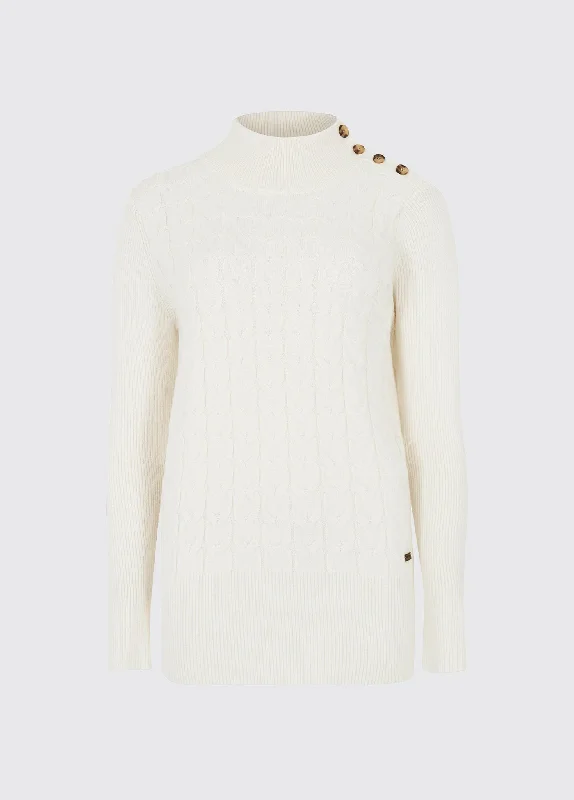Claremont Women’s Sweater - Chalk Sequined Glittery Shiny