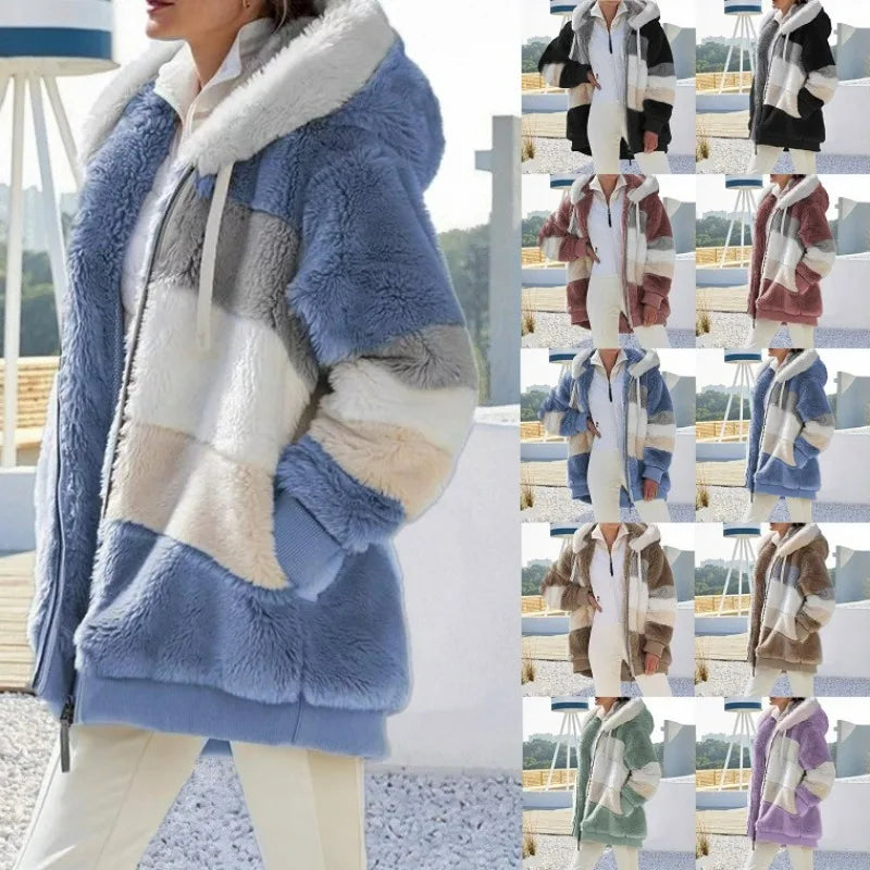 Oversized Jacket for Women 2023 New Autumn Winter Warm Plush Pocket Hooded Streetwear Loose Lady Outerwear Coat Roupas Feminina Cotton Jacket Linen Jacket Terry Jacket Oversized Jacket for Women 2023 New Autumn Winter Warm Plush Pocket Hooded Streetwear Loose Lady Outerwear Coat Roupas Feminina Cotton Jacket Linen Jacket Terry Jacket