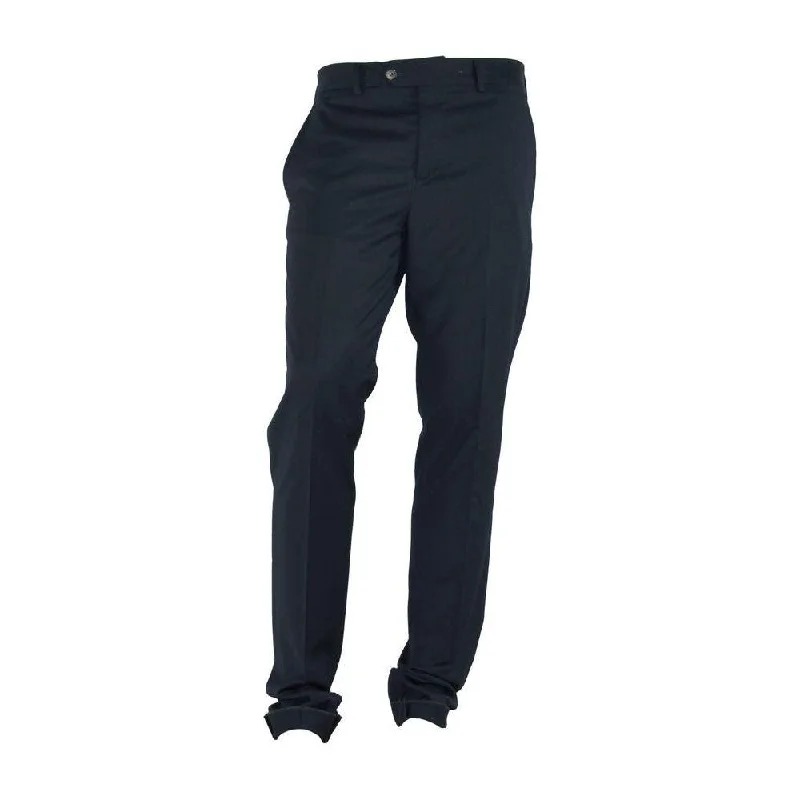 Made in Italy Elegant Black Italian Designer Trousers Trousers Sale Discount