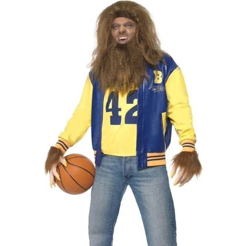 80s Teen Wolf Costume Mens Yellow Blue Letterman Jacket Denim Jacket Leather Jacket Suede Jacket 80s Teen Wolf Costume Mens Yellow Blue Letterman Jacket Denim Jacket Leather Jacket Suede Jacket