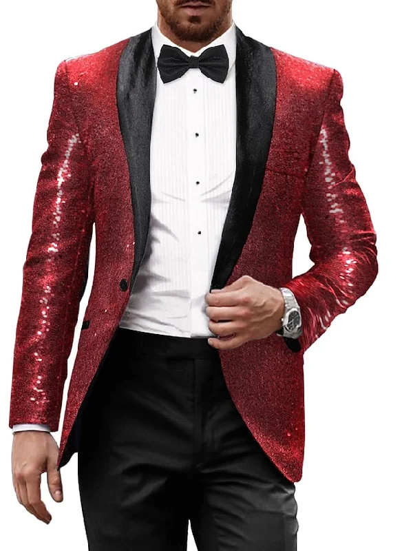Men's Tailored Fit Single Breasted One-button Party Jacket Tiered Jacket Buttoned Jacket Zippered Jacket Men's Tailored Fit Single Breasted One-button Party Jacket Tiered Jacket Buttoned Jacket Zippered Jacket