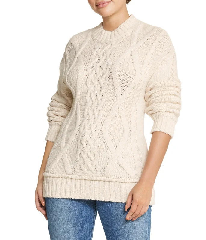 Cable Pullover Sweater High Neck Pullover