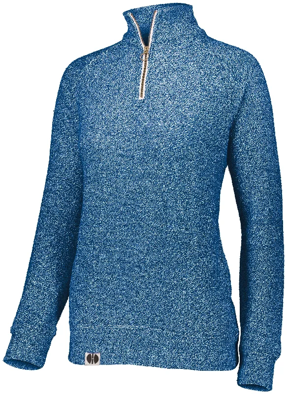 Ladies Cuddly 1/4 Zip Pullover 222766 Ribbed Crew Neck