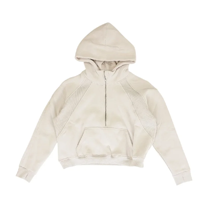 Gray Solid 1/4 Zip Pullover Deep Neck Pullover